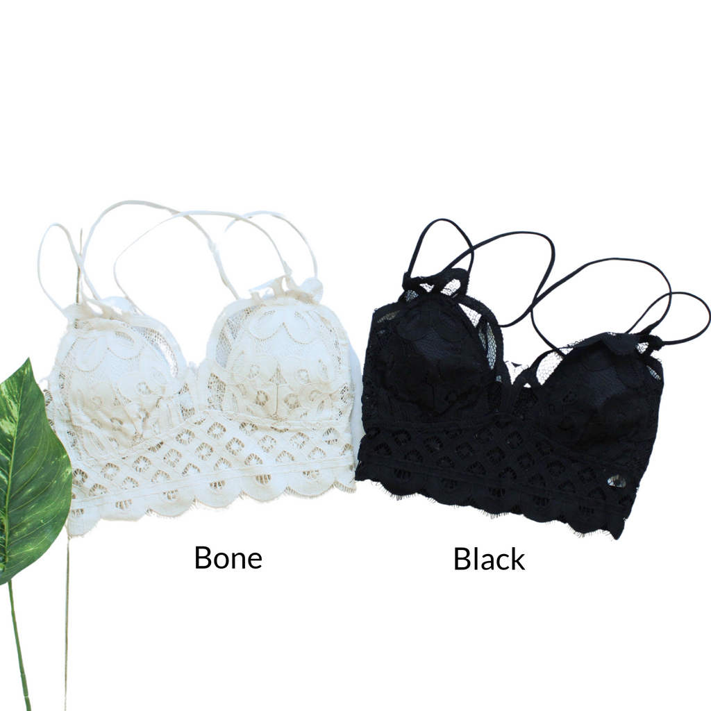 Curvy Callie Crochet Lace Bralette - Black – Haven Rose Boutique LLC