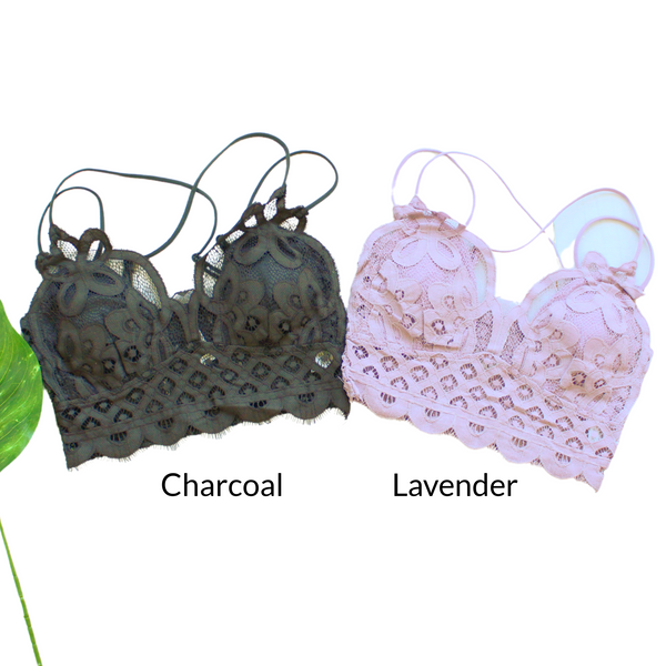 Anemone Floral Crochet Lace Bralette – Lavender Latte Boutique